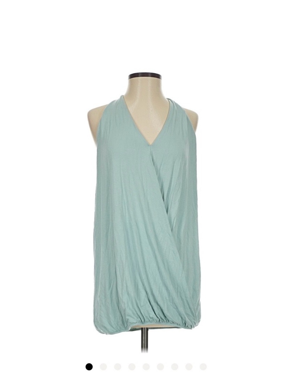 Zenana Outfitters Mint Green Surplice Halter Cami